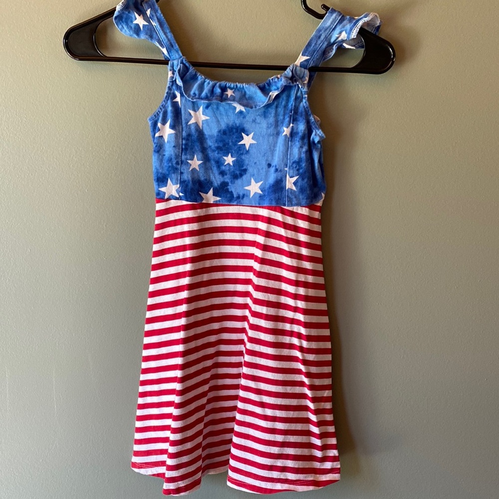 Red, white, and blue summer dress